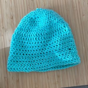 Hand made crochet beanie turquoise soft